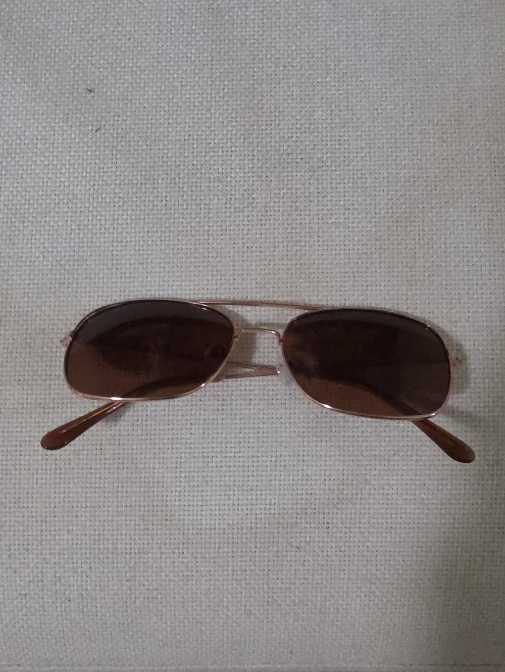 Brown Gold Metal Frame Sunglasses